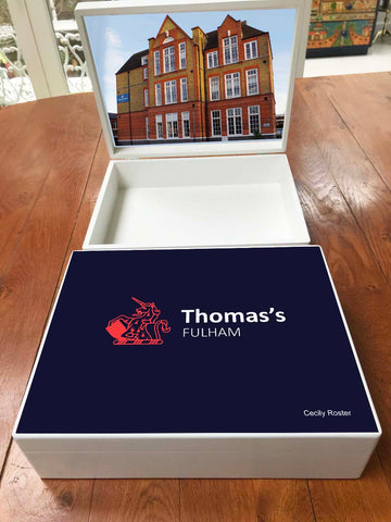 Thomas's Fulham School Memory Wood Box - A4 box - Personalised