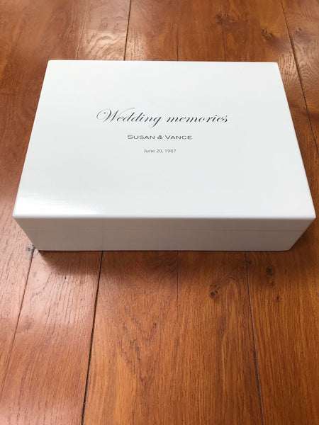 Wedding Keepsake Box with Photo inside - A4 Box |  33.5 x 26 x 10 cm