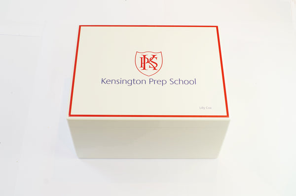 Create a Personalised Luxury White School  Memory Box - A4 Chest