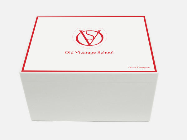 Old Vicarage School Memory Wood Box - A4 Chest  - Personalised