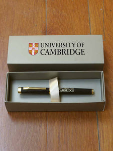 100 x  Engraved Black or Blue/Brass Rollerball Pen and 100 x Gold Branded Satin Cardboard Pen Presentation Box