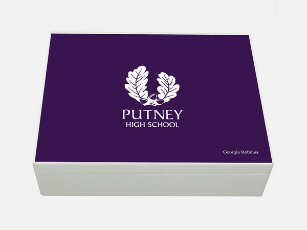 Putney High School Memory Wood Box - A4 box - Personalised