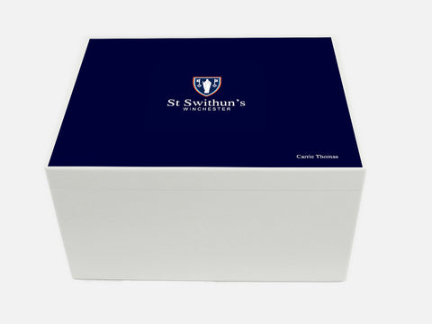 St Swithuns School Memory Wood Box - A4 Chest - Personalised