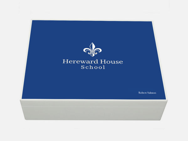 Hereward House School Memory Wood Box - A4 box - Personalised