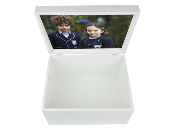 Finton House School Memory Wood Box - A4 Chest - Personalised
