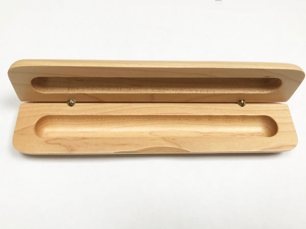 Personalised Maple Luxury Wooden Pen Case with your Initials