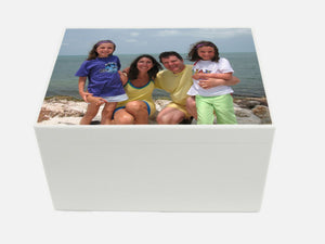 Create an Extra Large White Photo Keepsake Box with Photos